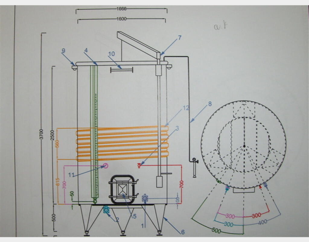 Cuve INOX &agrave; chapeau flottant 50 hls MATERIEL NEUF