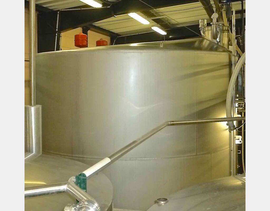 Cuve inox 316L agitée, isolée - Avec circulation forcée
