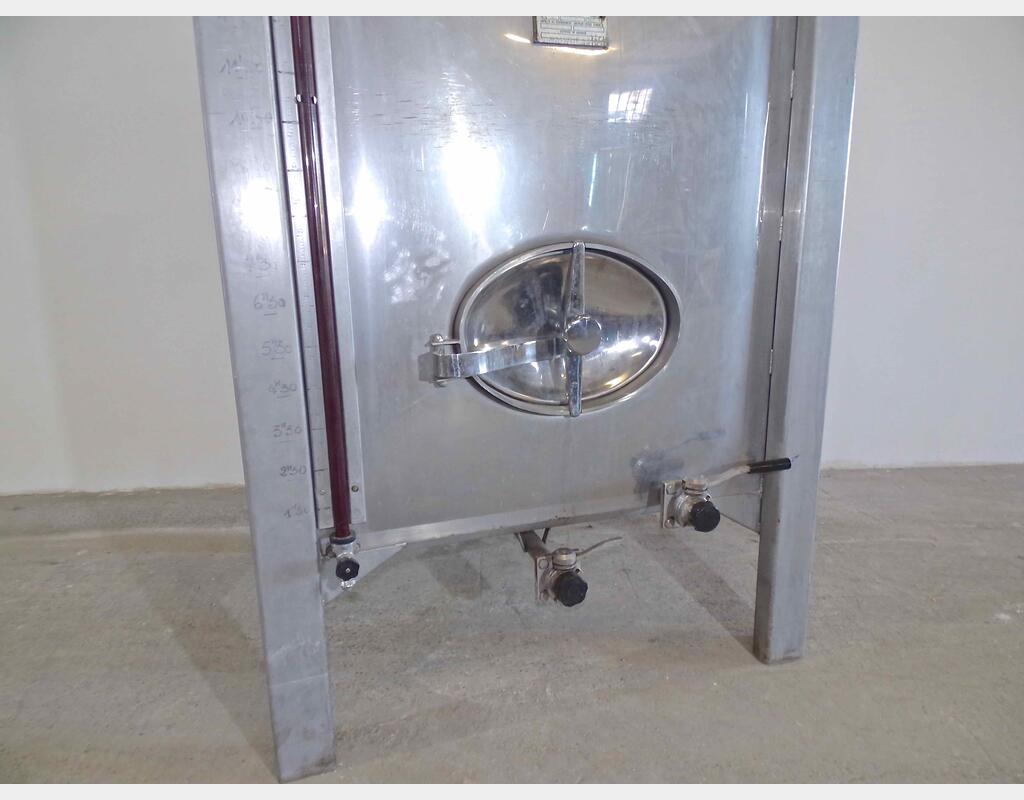 Conteneur INOX rectangulaire - Volume : 1600 litres