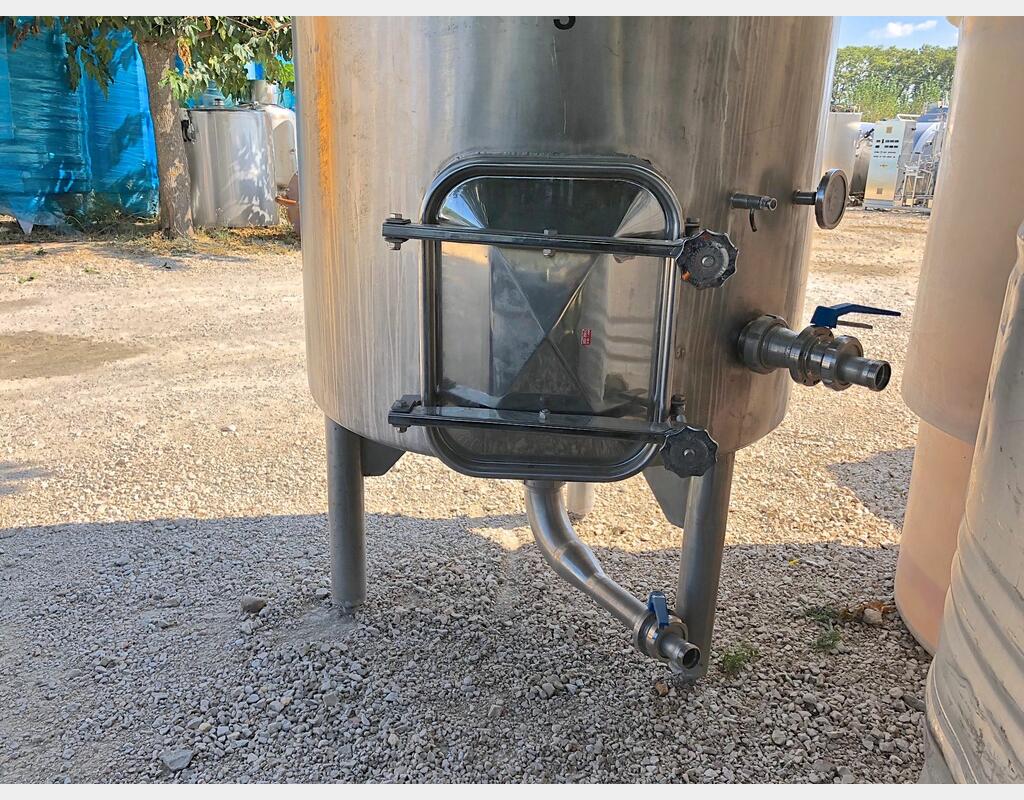 Cuve inox chapeau flottant - Volume de 2000 litres (20 hls)