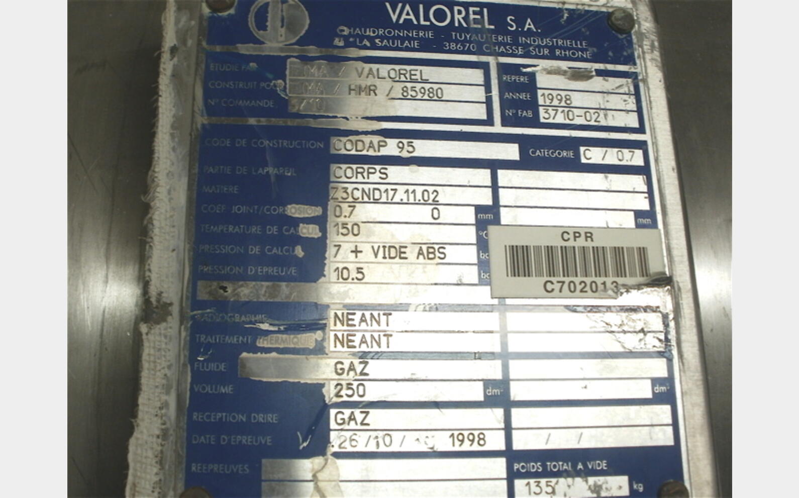 ballon INOX 316L