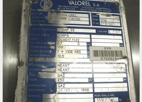 Ballon INOX de 250 litres INOX 316L
