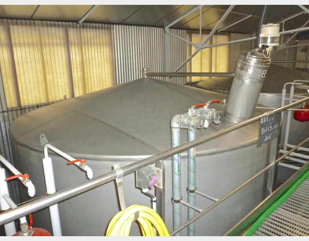 Cuve de stockage inox refroidie - Volume : 524 hectos (52400 litres)