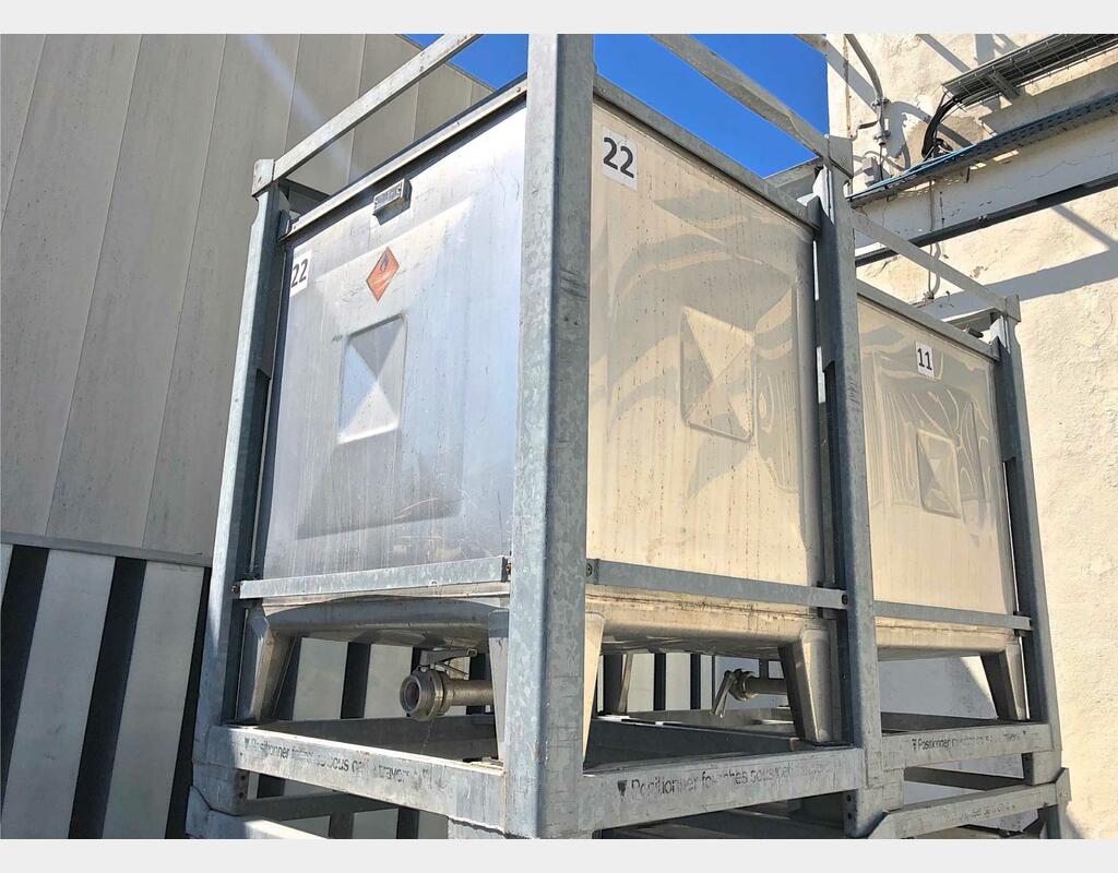 Conteneur inox - 1.000 litres