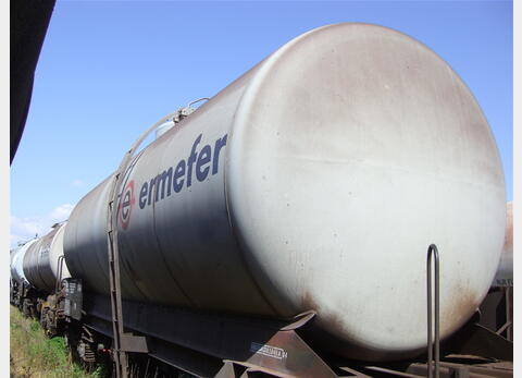 Citernes horizontales sur chassis . 54m3 - Acier revetu